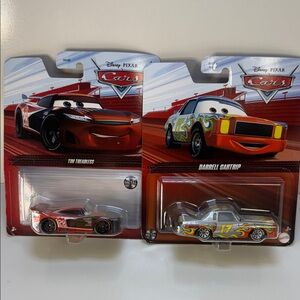 Pixar Cars Die-Cast Toy Set - Red Tim  and Darrel Silver